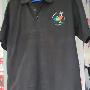 Pilgrims of hope black polo t-shirt